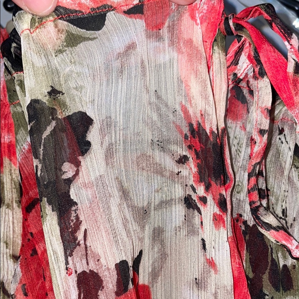Floral Off-Shoulder Sheer Mini Dress - Picture 8 of 8